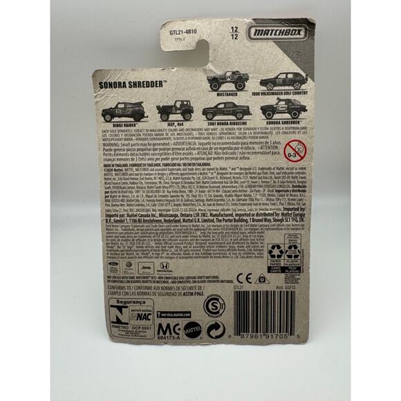 Matchbox 2020 Sonora Shredder Team 7 12/12 2106 Green Nip Rare - Picture 2 of 4